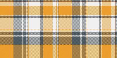 Vibrant autumnal plaid pattern in warm orange, pale yellow, gray, and brown hues. Perfect for textile design, fallthemed projects, or adding a rustic touch to your visuals. vector