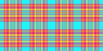 Vibrant neon plaid pattern. Perfect for textile design, fashion, branding, and web backgrounds. This cheerful, bright texture evokes energy and fun. vector