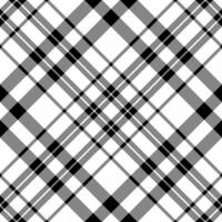 Stylish black and white plaid pattern. Perfect for textile design, fashion, backgrounds, and website design. This seamless texture offers a classic, versatile aesthetic with a modern twist. vector