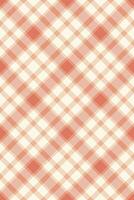 Elegant coral and cream plaid pattern. Perfect for textile design, website backgrounds, or scrapbooking. vector