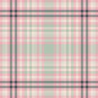Delicate pastel pink and green plaid pattern. Perfect for textile designs, website backgrounds, or crafting projects. Subtle texture evokes feelings of warmth and serenity. vector