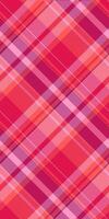 Vibrant diagonal plaid pattern in shades of pink, red, and coral. Perfect for textile design, fashion, websites, or branding projects. vector