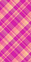 Covering fabric tartan seamless, advertising textile pattern. Panjabi check texture background plaid in magenta and red colors. vector