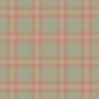 Subtle peach and sage green plaid pattern. Perfect for textile design, website backgrounds, or crafting projects. Evokes feelings of calmness and understated elegance. vector