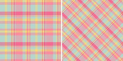 Textile seamless background of texture tartan with a plaid pattern fabric check. Set in favorite colors. Furniture design ideas. vector