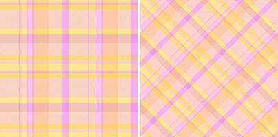 Pastel plaid pattern set. Includes two designs one classic grid and one diagonal. Sweet and soft, perfect for backgrounds and textiles. vector