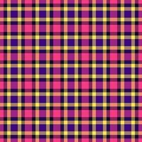 Deep textile background, direct seamless check fabric. Checkered plaid texture tartan pattern in dark and yellow colors. vector