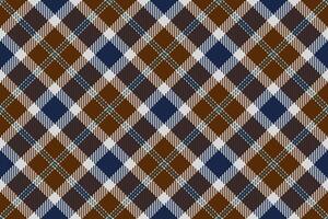 Elegant diagonal plaid pattern in rich brown, navy, and offwhite. Perfect for textile design, fashion, or website backgrounds. vector