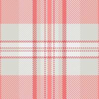 Folded plaid check, famous texture tartan seamless. Variation pattern background fabric textile in white and red colors. vector