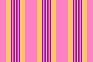 Trendy textile fabric vertical, fabric seamless lines. Greeting card background stripe pattern texture in pink and amber colors. vector