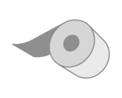 Abstract grayscale illustration of a roll of paper unfurling. Represents concepts of progress, continuity, and new beginnings. vector