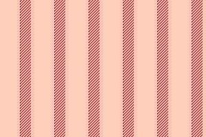 Store lines textile seamless, pastel pattern background vertical. Image texture fabric stripe in light and red colors. vector