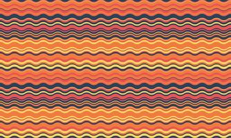 Vibrant wavy stripes in warm autumnal hues create a dynamic, seamless pattern. Perfect for textile design, website backgrounds, or any project needing a cheerful, retro feel. vector
