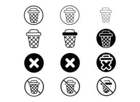 Minimal Delete Icon vector