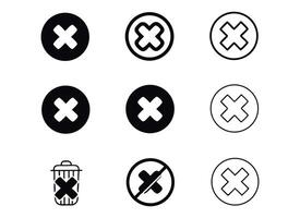 Delete Line Icon vector