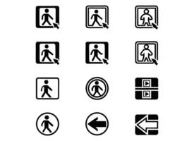 Logout Interface Icons vector