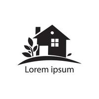 Clean and Modern House Logo for Property and Real Estate Use vector