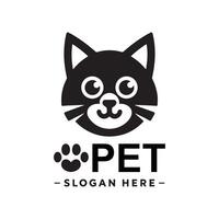 Minimalist Dog Head Silhouette Logo for Pet Branding vector