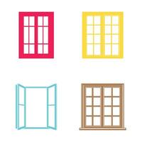 Four different colored windows on a white background vector