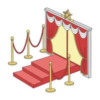 Glamorous Red Carpet Entrance Illustration for Event Branding and Celebration Themes vector