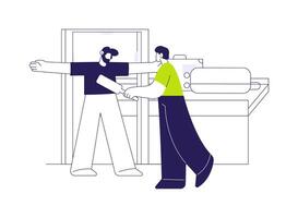 Security scanner abstract concept illustration. vector