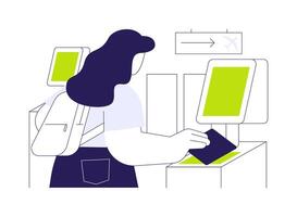 Automated border control abstract concept illustration. vector