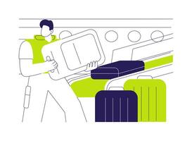 Baggage handling abstract concept illustration. vector
