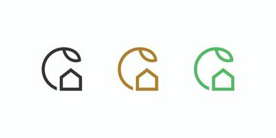 The tree house logo design with the initials G is unique and natural vector