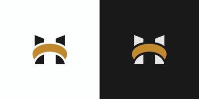 Unique and modern H initials logo design vector