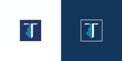 T consulting logo design is modern and professional vector