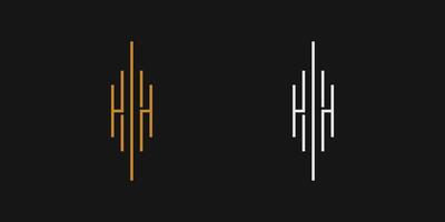Simple and sophisticated letter HH initials logo design vector