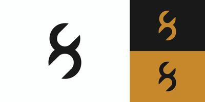 unique and elegant number 8 logo design vector