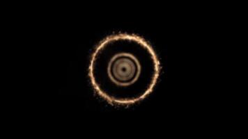 Gold Ring 3D Tunnel Sparkling Particles Loop video