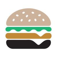Flat Illustration of a Delicious Burger vector