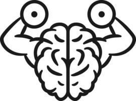Mind Exercise Will power icon vector