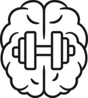Brain and Strength Icon vector