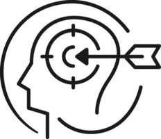 Aim Head Strategy Icon vector