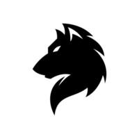 Wolf silhouette logo design symbol graphic idea creative vector