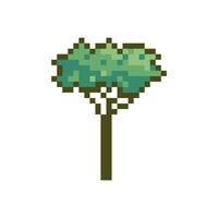 pixel tree background nostalgic vector
