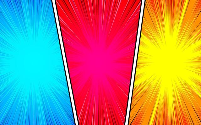 Comic pop art style blank layout template with background
