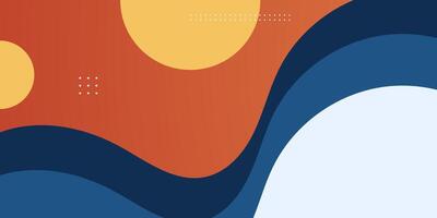 Abstract simple colorful orange and blue background. Modern background for banner, business card, and other. Simple wave pattern. vector