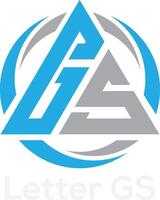 GS Logo Design Abstract Combination of Letters and Geometric Shapes vector