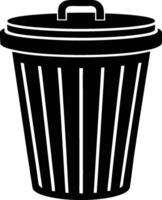 Isolated symbol of a garbage container. vector