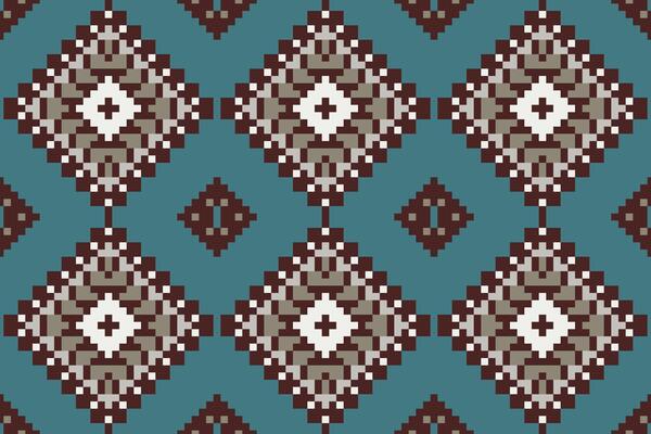 Persian Abstract Colorful Geometric Pattern Backgroundfolk Embroidery, Aztec Geometric Ornament Print. Design for Carpet, Wallpaper, Clothing, Wrapping, Fabric