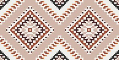 Sari Pattern Geometric Ethnic Pattern Designfolk Embroidery, Aztec Geometric Ornament Print. Design for Carpet, Wallpaper, Clothing, Wrapping, Fabric vector