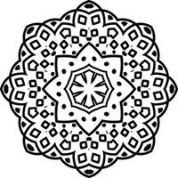 Mandala Coloring Book Circular Pattern in the Form of a Mandala Decorative Ornament in Ethnic Oriental Style. vector
