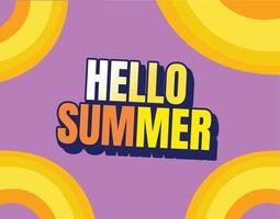 Colorful Summer background layout banners design. Horizontal poster, greeting card, header for website vector