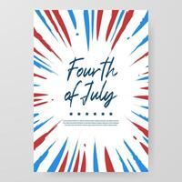 Fourth of July Splash Style Patriotic Poster vector