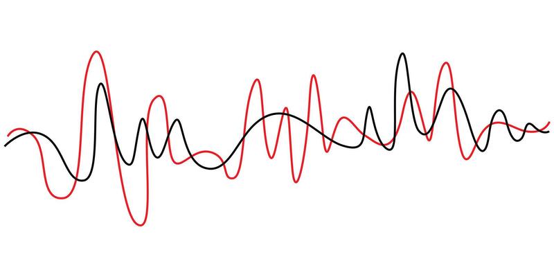 Sound wave continuous single line drawing.illustration continuous one line drawing