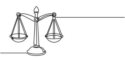 Balance Web Banner with Continuous Line Icon vector